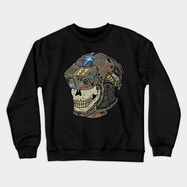 NATO skull space helmet. Crewneck Sweatshirt by JJadx